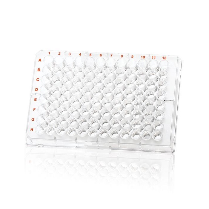 BRANDplates® Microtitration Plates, 96-well, CellGrade™ Premium, White, F-Bottom, Transparent Bottom, BIO-CERT® Cell Culture Sterile