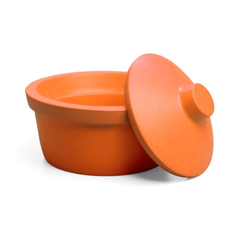 Corning® Ice Bucket with Lid, Round, 2.5 L, Orange