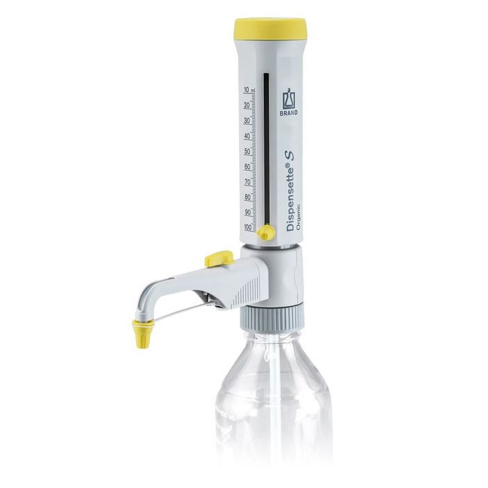 Bottle-top Dispensers Dispensette® S Organic, Analog-adjustable, DE-M, 10 ml - 100 ml, With Recirculation Valve