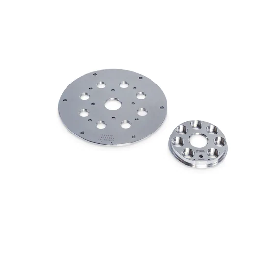 Eppendorf Head Plate, stainless steel, O.D. 100 mm, with 7x Pg 13.5, 1x D6, 1x M30