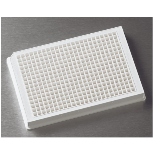 Corning® 384-well Low Flange White Flat Bottom Polystyrene Not Treated Microplate, without Lid, Nonsterile