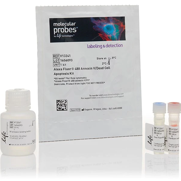 Invitrogen™ Dead Cell Apoptosis Kits with Annexin V for Flow Cytometry, FITC, Propidium Iodide, 50 Assays