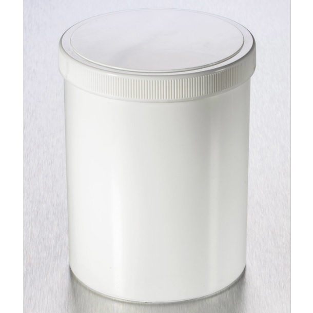 Corning® Gosselin™ Pot, 1 L, White PP, White Screw Cap with Seal, Assembled