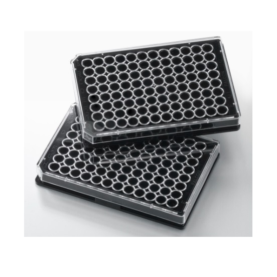 Falcon® 96-well Black Flat Bottom TC-treated Microplate, with Lid, Sterile