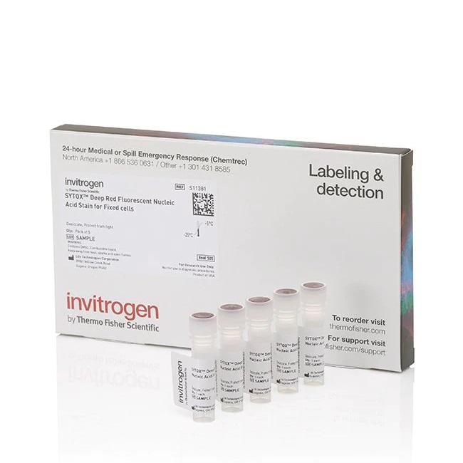 Invitrogen™ SYTOX™ Deep Red Nucleic Acid Stain, for fixed/dead cells, 5 x 50 µL