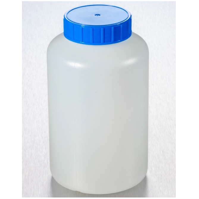 Corning® Gosselin™ Round HDPE Bottle, 1 L, 58 mm Blue Cap with Seal, Assembled