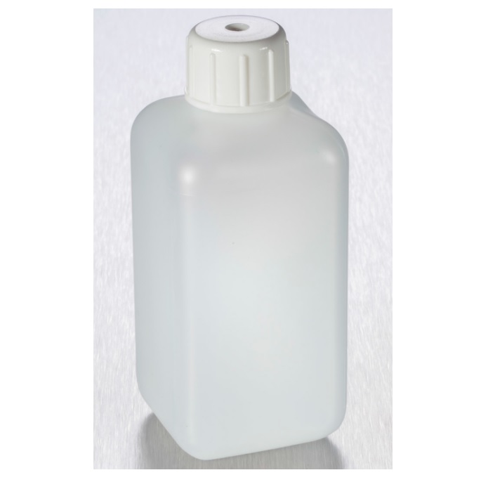Corning® Gosselin™ Square HDPE Bottle, 250 mL, 20 mm White Cap, Non-assembled
