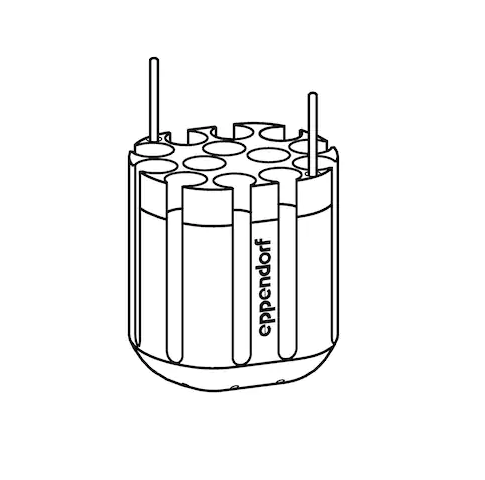 Eppendorf Adapter, for 13 round-bottom tubes 5.5 – 12 mL, for Rotor S-4-72, 2 pcs.