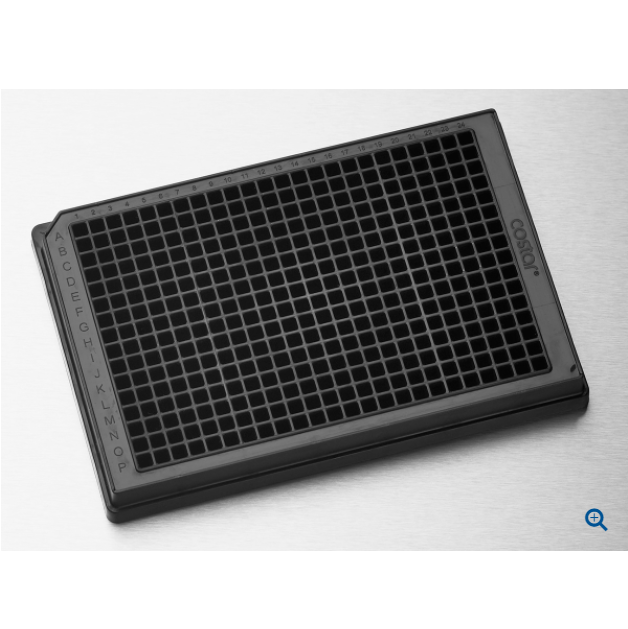 Corning® 384-well Black Round Bottom Polypropylene Not Treated Microplate, 25 per Bag, without Lid, Nonsterile