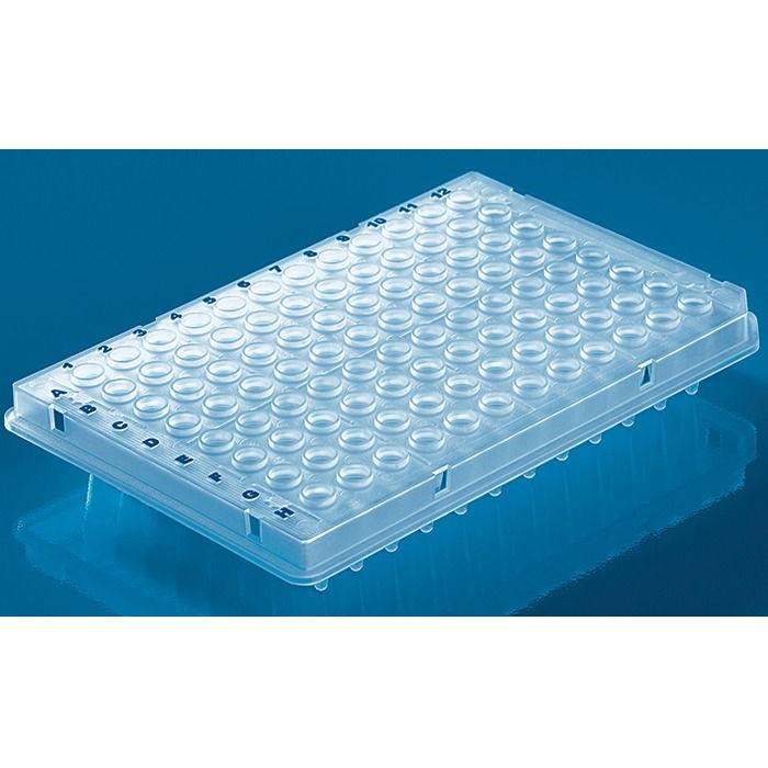 BRAND™ PCR Plate 96-well, Standard, Transparent, Semi-Skirted, Cut Corner A12