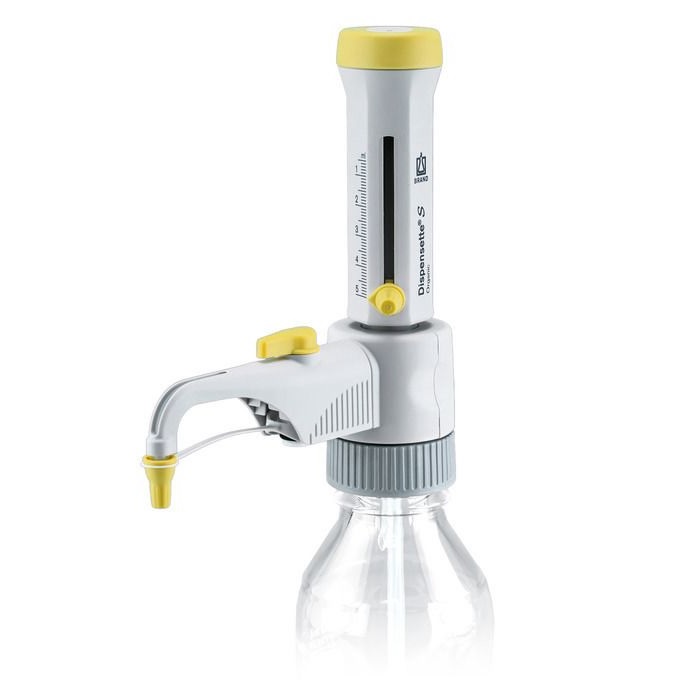 Bottle-top Dispensers Dispensette® S Organic, Analog-adjustable, DE-M, 0.5 ml - 5 ml, With Recirculation Valve