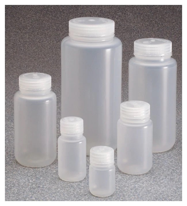 Nalgene™ Wide-Mouth PPCO Bottles with Closure: Bulk Pack, Autoclavable, 250 mL
