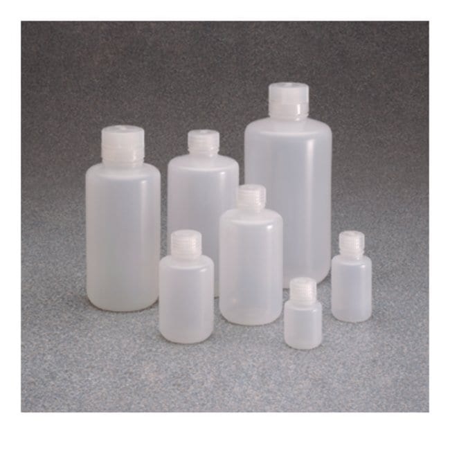 Nalgene™ Narrow-Mouth LDPE Bottles with Closure, 500 mL, Closure Size 28 mm , Case of 48