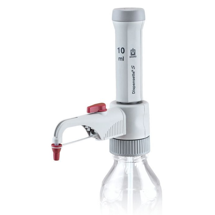 Bottle-top Dispensers Dispensette® S, Vixed-volume, DE-M, 10 ml, With Recirculation Valve