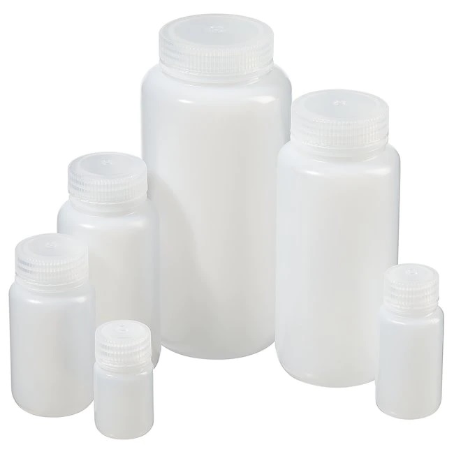 Nalgene™ Wide-Mouth HDPE Packaging Bottles with Closure: Bulk Pack, 250 mL