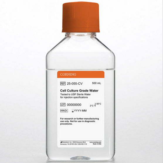 Corning® 500 mL Cell Culture Grade Water Tested to USP Sterile Water for Injection Specifications