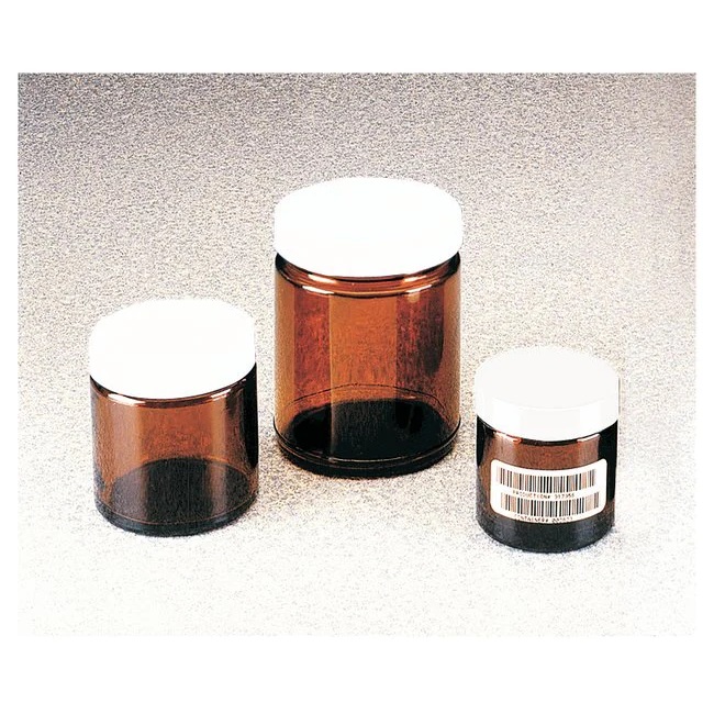 Thermo Scientific™ I-Chem™ Wide-Mouth Short-Profile Amber Glass Jars, Unprocessed, 60 mL