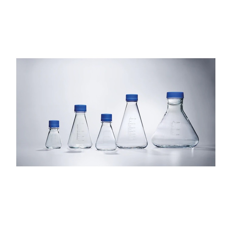 Thermo Scientific™ Nalgene™ Single-Use PETG Erlenmeyer Flasks with Plain Bottom: Sterile, 250 mL, Vent Closure