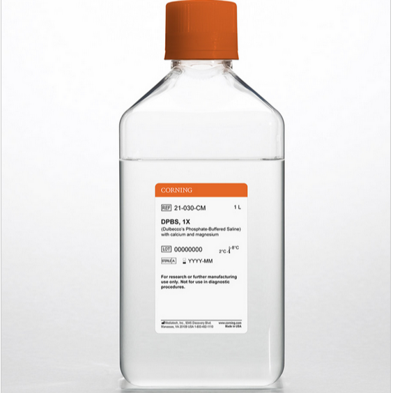 Corning® 1L Dulbecco’s Phosphate-Buffered Saline, 1X With Calcium and Magnesium, Shelf Life: 36 Months