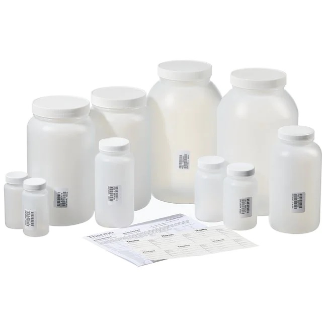 Thermo Scientific™ Wide-Mouth HDPE Packers with Closure, Unprocessed, 4000 mL, Case of 4