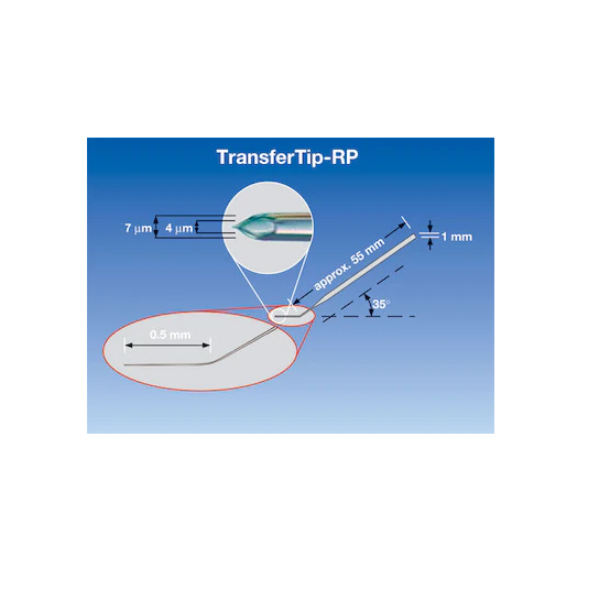 TransferTip® RP (ICSI), for sperm injection using the ICSI technique (for research use only), 35 ° tip angle, 4 µm inner diameter, 0.5 mm flange, sterile, 25 pcs.