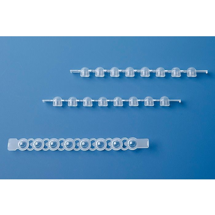 BRAND™ PCR Cap Strips of 8, Transparent, Domed