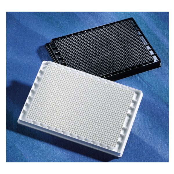 Corning® 1536 well Black/Clear Bottom Not Treated Low Base Polystyrene Microplate, without Lid, Nonsterile