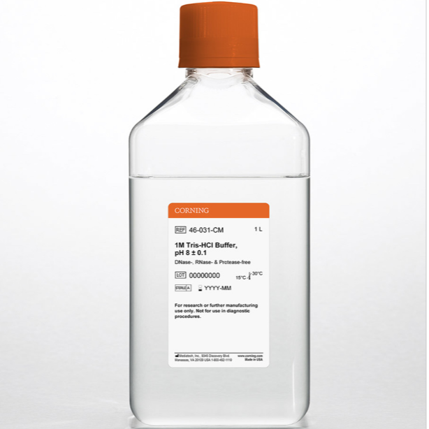 Corning® 1L 1M Tris-Hydrochloride Buffers, Liquid, pH 8.0 ± 0.1, RNase-/DNase- and protease-free