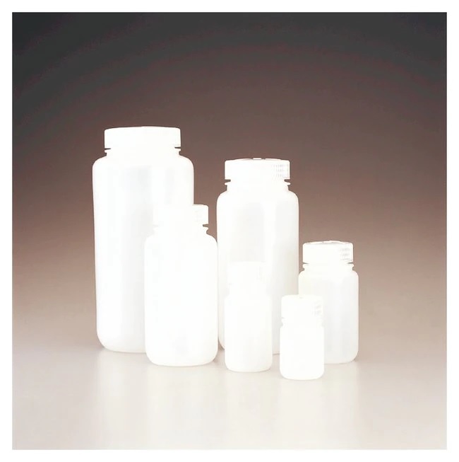 Nalgene™ Wide-Mouth Lab Quality HDPE Bottles, 125 mL, Case of 72