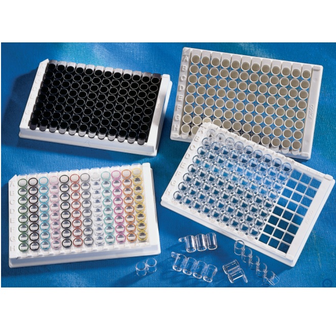 Corning® 96-well Black Polystyrene Medium Bind Stripwell™ Microplate, without Lid, Nonsterile