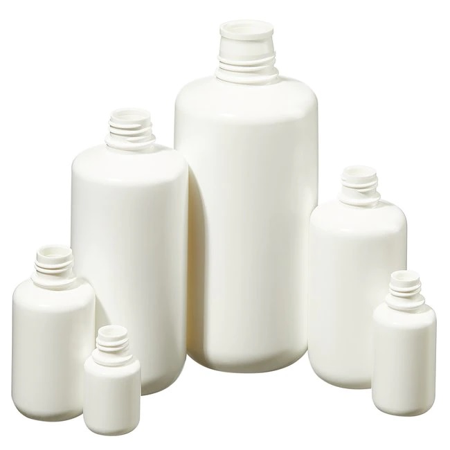 Nalgene™ Boston Round Opaque White HDPE Bottles without Closure: Bulk Pack, 60 mL