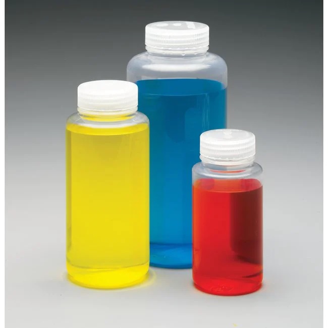 Nalgene™ Wide-Mouth PMP Bottles with Closure, 500 mL, Case of 16