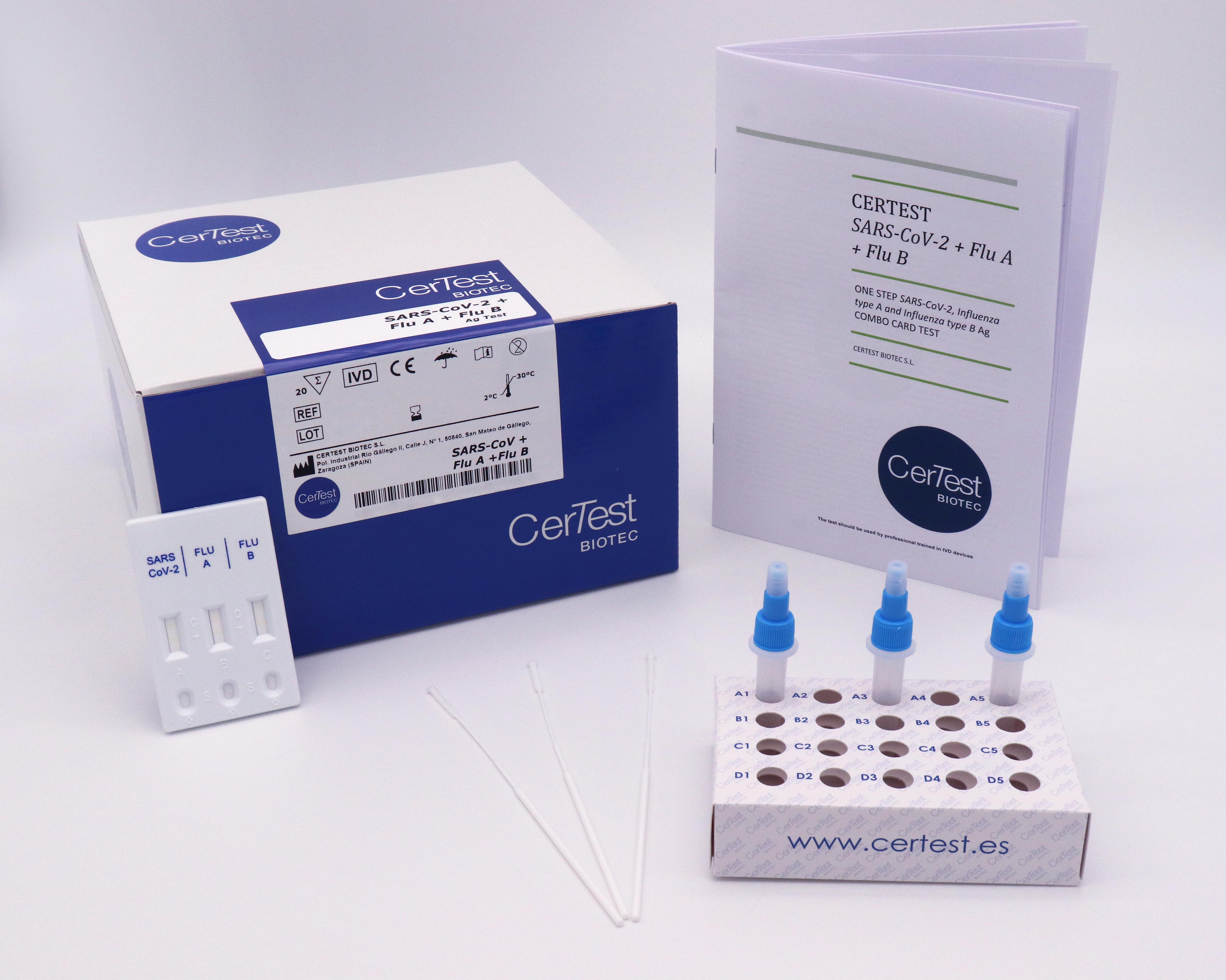 Certest™ SARS-CoV-2 + Flu A + Flu B Rapid Antigen Test