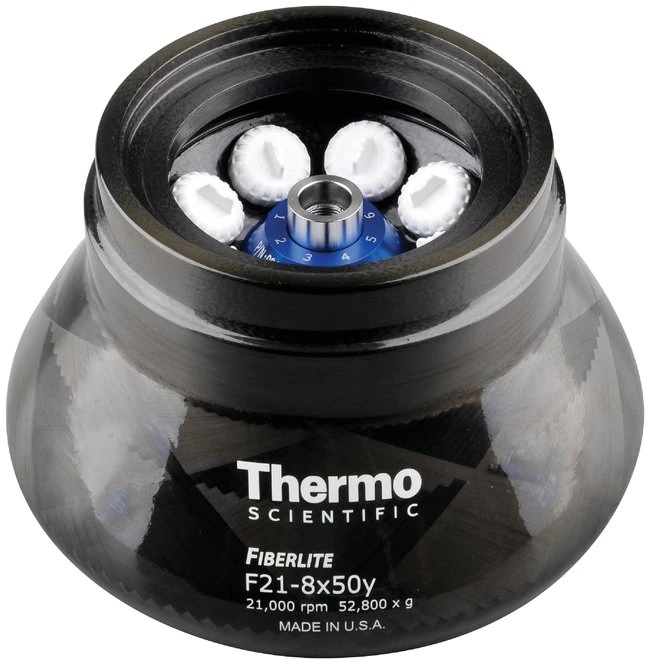 Thermo Scientific™ Fiberlite™ F21-8 x 50y Fixed-Angle Rotor with Auto-Lock, For Sorvall LYNX Superspeed Centrifuges