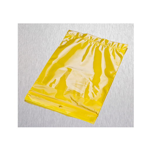 Corning® Gosselin™ Resealable Plastic Bag, Double Pocket, Height 170 mm, Width 125 mm, Yellow PE