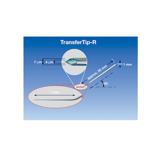 TransferTip® R (ICSI), for sperm injection using the ICSI technique (for research use only), 35 ° tip angle, 4 µm inner diameter, 1 mm flange, sterile, 25 pcs.