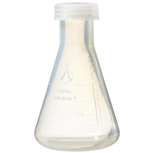 Nalgene™ PMP Erlenmeyer Flasks with Closure, 250 mL, Closure: 38 mm, Pack of 4