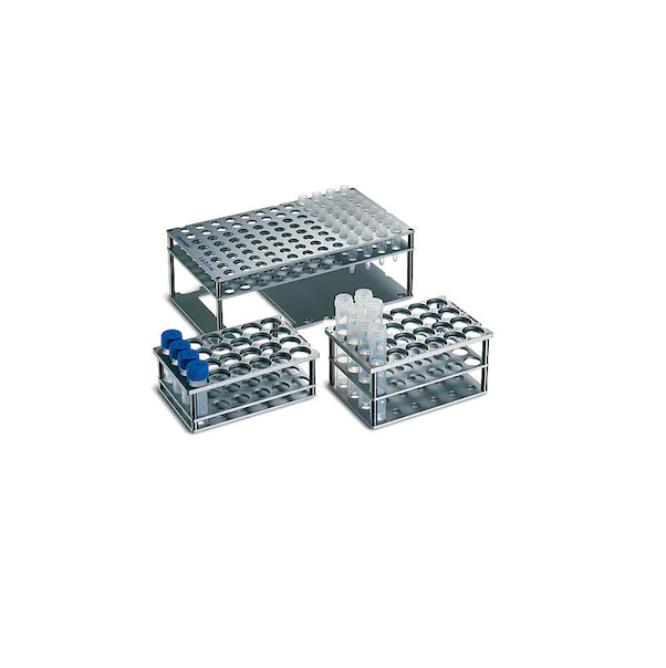 epMotion® Rack for single test tubes, for presenting Eppendorf reaction vessels, glass or plastic tubes, not temperable, Ø 17 mm × 100 mm max. length