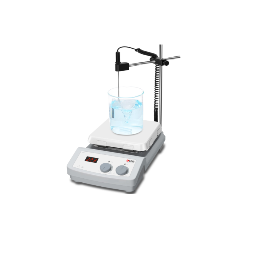 D-Lab LED Digital Square Magnetic Hotplate Stirrer, Max. heating plate temperature 550 ℃, Work plate Dimension 7 inch (MS7-H550-S)