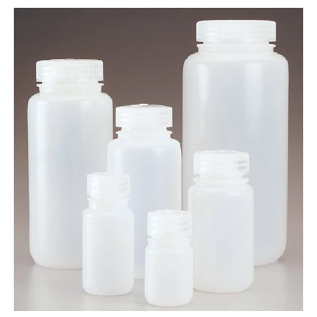 Nalgene™ Wide-Mouth LDPE Bottles with Closure: Bulk Pack, 500 mL