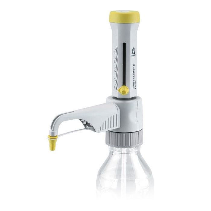 Bottle-top Dispensers Dispensette® S Organic, Analog-adjustable, DE-M, 0.5 ml - 5 ml, Without Recirculation Valve