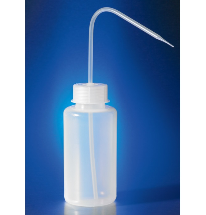 Corning® 500 mL Reusable Plastic Narrow Mouth Wash Bottle, Low Density Polyethylene with GL-25 PP Screw Cap