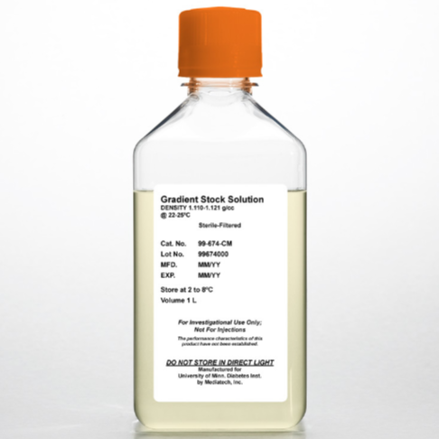 Corning® Gradient Stock Solution density 1.110 to 1.121 g/cm³, Islet Solutions and Reagents