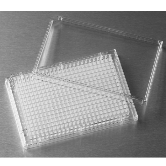 Corning® 384-well Clear Flat Bottom Polystyrene TC-treated Microplates, with Lid, Sterile