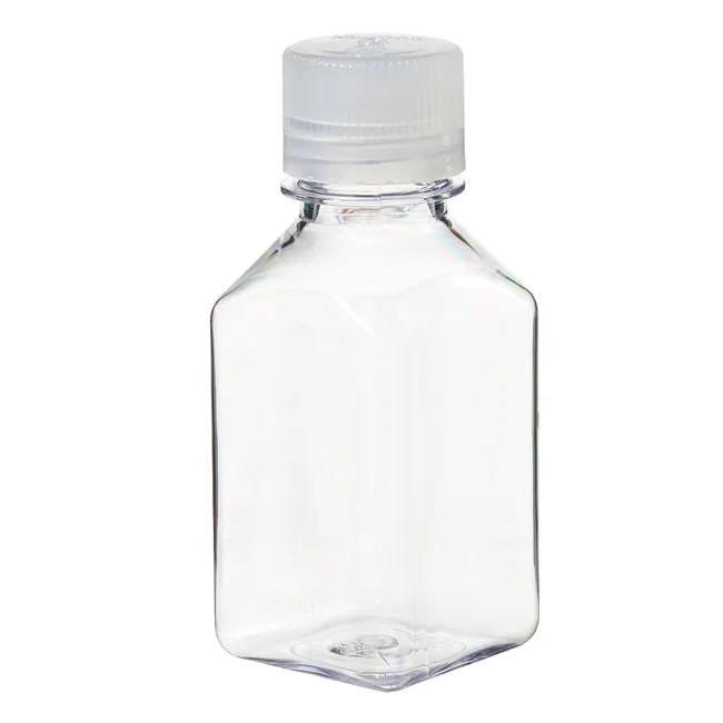 Nalgene™ Square Polycarbonate Bottles with Closure, 125 mL, Case of 48