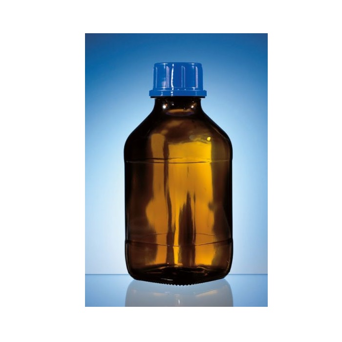 BRAND™ Threaded Bottle, Amber Glass, Ethylene-acrylate Coating, 100 mL