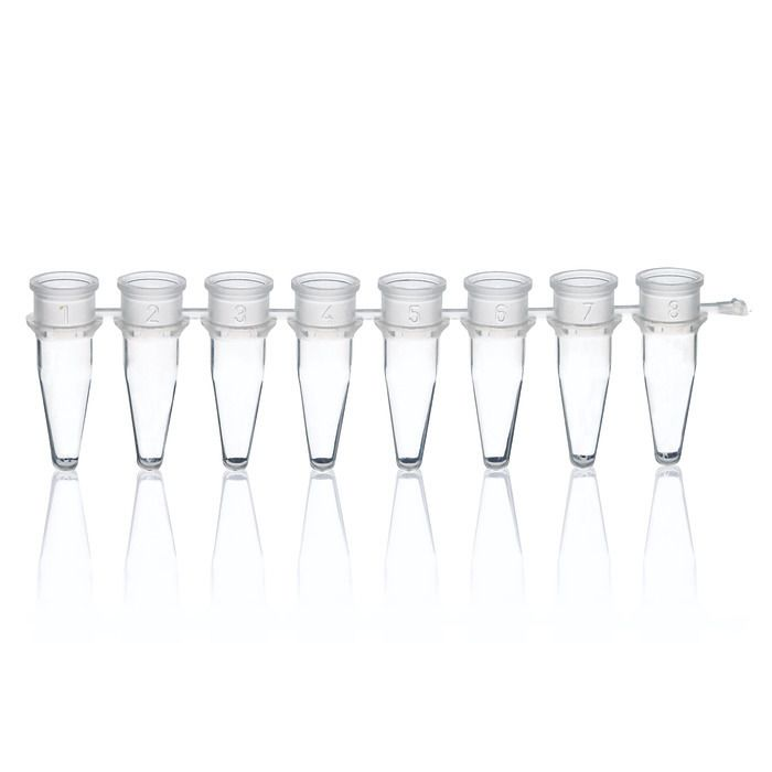 BRAND™ PCR Strips, 8, Transparent, 0.2 ml, Standard, Without Cap, 1 Connector