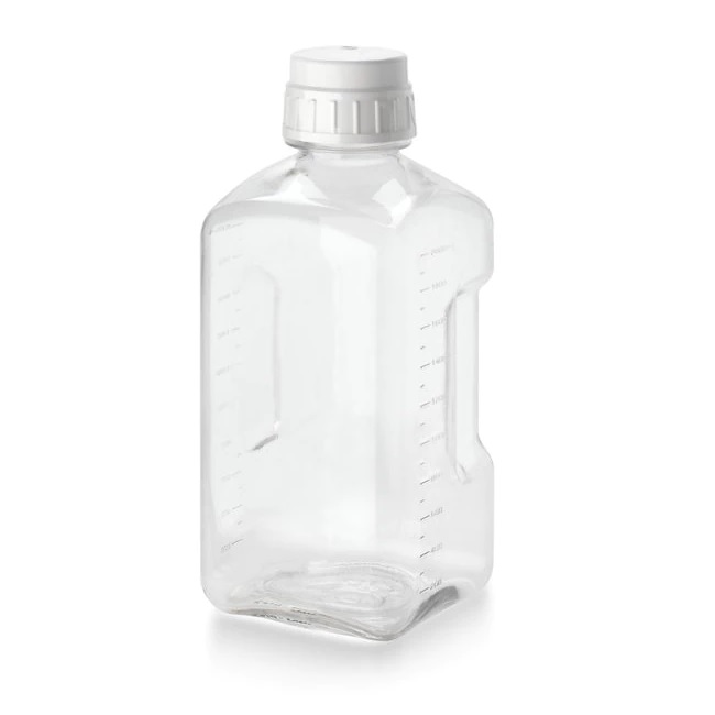 Nalgene™ Square PETG Platinum Certified Clean Media Bottle, 500 mL, Case of 70
