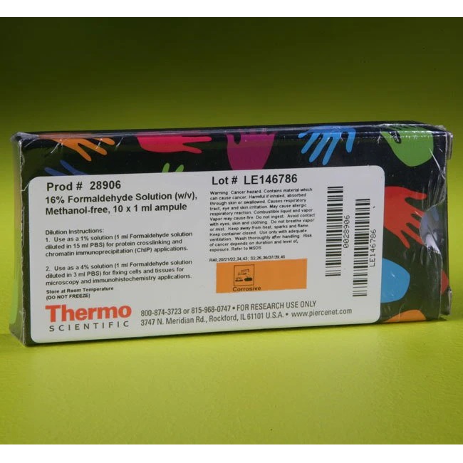 Thermo Scientific™ Pierce™ 16% Formaldehyde (w/v), Methanol-free, 10 x 1 mL