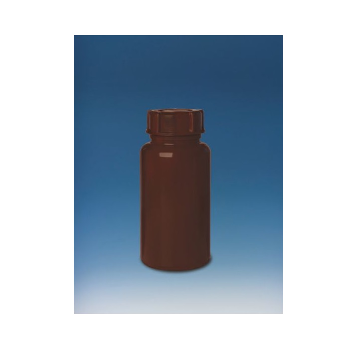 BRAND™ Bottle, Amber, PE-LD, Wide Neck, 100 mL